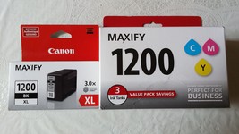Genuine Canon Maxify 1200 / PGI-1200 BK(XL) C M Y Ink Cartridges - £51.88 GBP