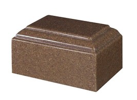 Small/Keepsake 22 Cubic Inch Brown Tuscany Cultured Granite Cremation Urn - £141.83 GBP