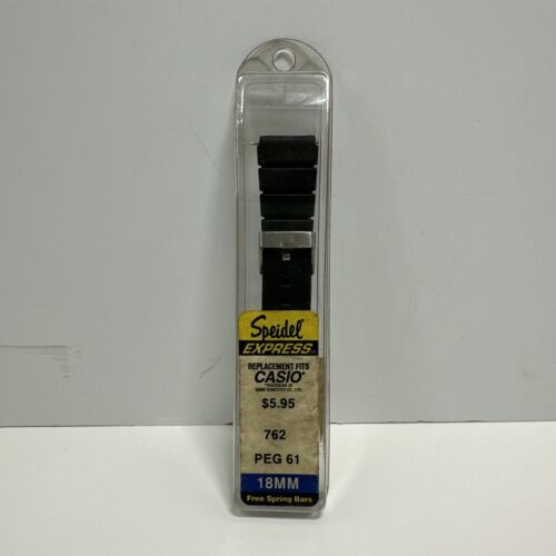 Primary image for SPEIDEL EXPRESS Watch Band #762 - FITS CASIO - SIZE 18 mm x 1 - Black