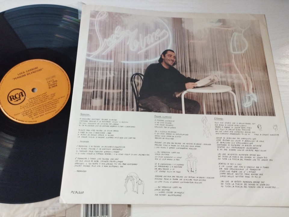 Luca Carboni Silent People RCA 1989 PL-74310 - LP Vinyl 12" VG/VG Am-
show or... Item image 6