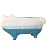 Content Cat Ceramic Succulent Planter Animal Plant Pot Flower Vase Conta... - $35.64