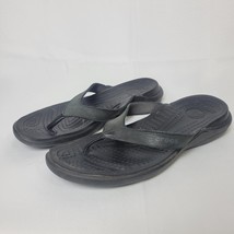 Crocs Walu Express Flip Flop Sandals Men&#39;s Size 10 Black Croslite Beach Water - £15.07 GBP