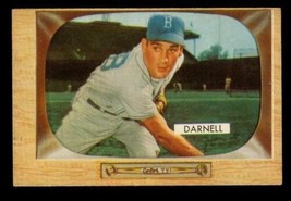 Vintage 1955 Baseball Card Bowman #39 Bob Darnell Pitcher Brooklyn Dodgers - £7.74 GBP