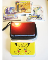 Red Nintendo New 3ds XL w  Detective Pikachu  &amp; More! - £294.91 GBP