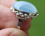 womens size 6 sterling silver ring ESTATE SALE 925 adjustable MOON STONE... - $34.99