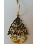 Vintage Signed G. DUCHIN 1979 Metal Christmas Ornament Tree Merry Christmas - $30.20 CAD