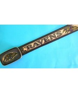 BALTIMORE RAVENS Genuine Leather Belt &amp; Matching Leather Buckle -All Sizes - $753.01 MXN