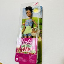 Barbie Sweet Orchard Farm African American Blue Romper Boots Basket Carrots - £58.91 GBP
