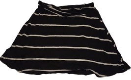 Caslon Black and White Striped Knit Detail Casual Skirt - Size S - £15.95 GBP