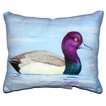 Zippered Betsy Drake Lesser Scaup Duck Outdoor Pillow 20 Inch x 24 Inch - £55.37 GBP