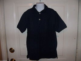 French Toast Navy Blue Short Sleeve Shirt Size M Boy's EUC - $13.60