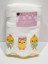 Kassafina Easter Yellow Chicks HAND Towels Set of 2 NEW - $28.46