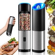 Electric Salt And Pepper Grinder-Gravity Automatic Spice Mill, 2 Pack - £33.19 GBP