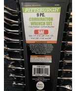 Pittsburgh 9 pc SAE Combination Wrench Set~Polished Chrome - £14.02 GBP