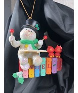 Mistletoe Magic Christmas Ornament in Box Snowman on NOEL  Xylophone￼ 1996 - $9.11