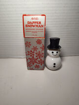 Vintage Avon Glass Dapper Snowman Moonwind Cologne 1 Oz Full - $9.87