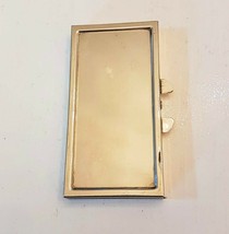 Silver Plated Purse Mirror Tissue/Cigarette Case/Stash Box VTG Slim 4.5&quot; x 2.25&quot; - £15.39 GBP