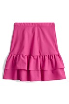 NWT J.Crew Wool Flannel in Vintage Berry Pink A-line Tiered Ruffle Skirt... - $29.00