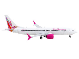 Boeing 737 MAX 8 Commercial Aircraft Caribbean Airlines White w Tail Graphics 1/ - £44.87 GBP