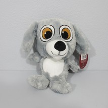 BJ Toys Cuddle Puppies 11 in Plush Stuffed Dog Gray White Sewn Eyes Soft... - $16.88