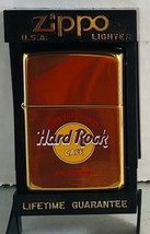 Zippo Hard Rock Cafe San Antonio Lighter Brass Original Box - Manufactured XII - £33.40 GBP