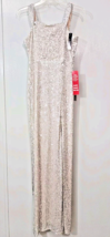 Speechless Silver Sequined Formal Evening Dress Gown Womens Size Medium NEW - £47.30 GBP