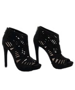 BCBGeneration Women&#39;s Morocco Black Suede High Heel Strap Shoes Size 6.5... - $850.83 MXN