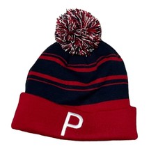 Puma Raised P Removable Pom Cuffed Beanie – Winter Knit Hat – Burgundy /... - $559.01 MXN