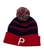 Puma Raised P Removable Pom Cuffed Beanie – Winter Knit Hat – Burgundy /... - $42.18 CAD