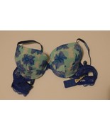 Coobie Blue with Floral pattern Underwire Bra New without tags size 36C - $9.26 CAD