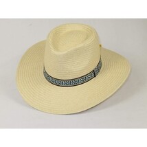 Men's Summer Hat By Broner Woven Straw Style Oasis 88-558 Ivory image 3
