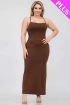 Women&#39;s Brown Plus Size Crisscross Back Maxi Dress (2XL) - £15.56 GBP