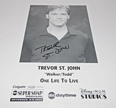 Trevor St John Autograph Reprint Photo 9x6 One Life to Live 2003 Containment - £7.80 GBP