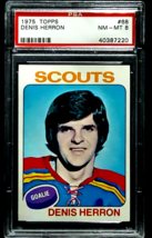 1975 Topps #68 Denis Herron Kansas City Scouts PSA 8 NM-MT Only 24 Graded Higher - £13.28 GBP