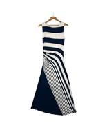 Soft Surroundings Dress Womens XS Blue White Striped Maxi Ruched Summer ... - $55.56 CAD