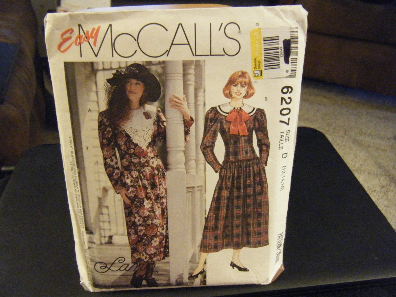 McCall's "Lanz" 6207 Misses Dress Pattern - Size 12/14/16 - $9.93