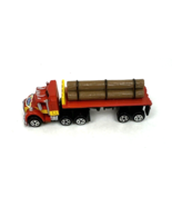Vintage Micro Machines Truck Semi Flatbed Logging  Red 1989 Galoob  - €14,65 EUR
