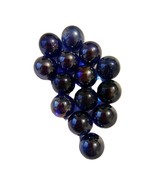 Lot 36 Iridescent Cobalt Blue Glass Marbles 1 Shooter - $649.47 MXN