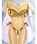 L.a. imprints Halloween costume cover-up night shirt aloha dancer yellow... - $26.99+