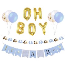 Baby Shower Decorations For Boy, Elephant Baby Shower Decorations, Set Includes: - £29.92 GBP