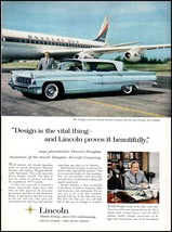 1959 Lincoln Premiere Landau PRINT AD Donald Douglas - Douglas Aircraft BX3 - $140.76 MXN
