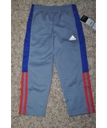Boys Pants Adidas Gray Red Blue Side Striped Tricot Athletic Pants $34-s... - £10.83 GBP