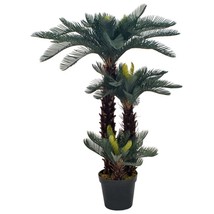 vidaXL Green & Brown Artificial Cycas Palm Plant, 6' Tall, Indoor/Outdoor Decor - $208.56 CAD