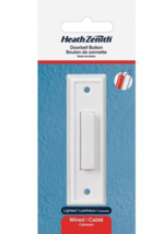 Wired Pushbutton Doorbell 6&#39;&#39; H,  Plastic White - Heath Zenith 18000092 - $0.99