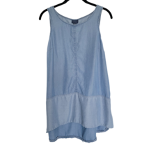 J Jill Denim Womens Tunic Tank Top Small Chambray Sleeveless Casual Summer Boho - £11.63 GBP