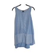 J Jill Denim Womens Tunic Tank Top Small Chambray Sleeveless Casual Summ... - $14.86