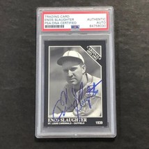 1992 Conlon Collection #642 Enos Slaughter Signed Card PSA Slabbed Auto Cardinal - £75.14 GBP