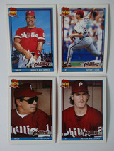 1991 Topps Traded Philadelphia Phillies Team Set of 4 Baseball Cards - £2.80 GBP