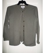 CHICO&#39;S BUTTON FRONT CARDIGAN SWEATER CHICO&#39;S SIZE 1 GRAY - £9.39 GBP
