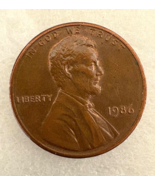 1986 NO MINT MARK RARE Lincoln Penny DDO/DDR, RAIL-RIM - $225.72